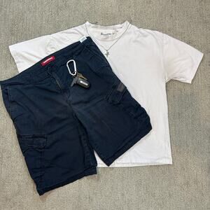 Y2K Surf Style UnionBay Baggy Black Cargo Shorts